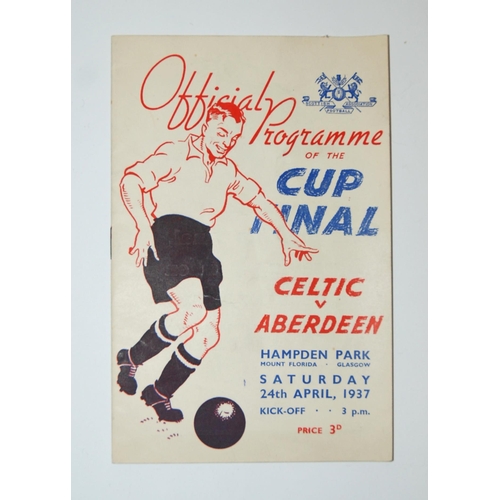185 - A rare Celtic v. Aberdeen 1937 Scottish Cup Final programme