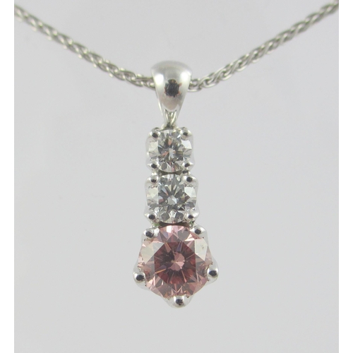 30 - Pink diamond Pendant