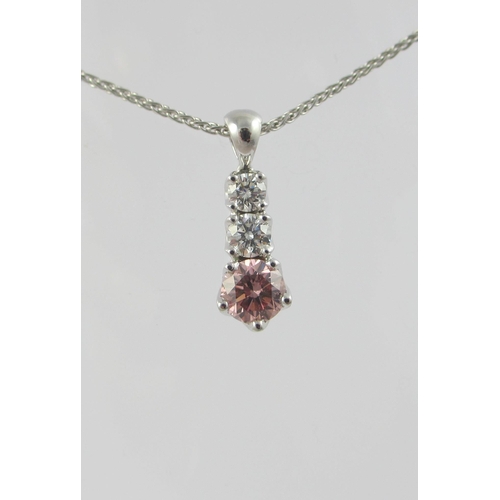 30 - Pink diamond Pendant