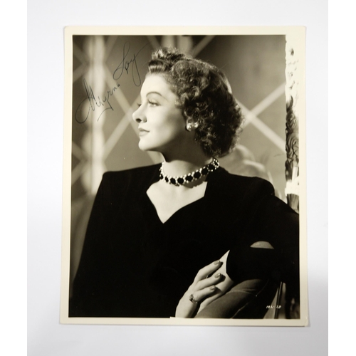 373 - An autographed Studio photograph of Holywood Legend Myrna Loy