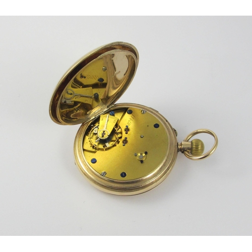 61 - A 9ct full cased pocket stopwatch.