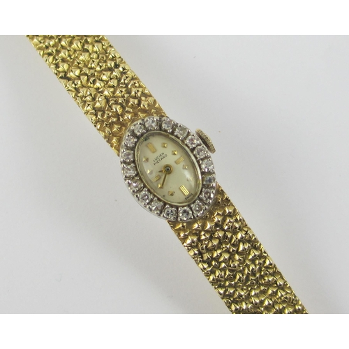 67 - A Lucien Picard 14ct gold and diamond wristwatch