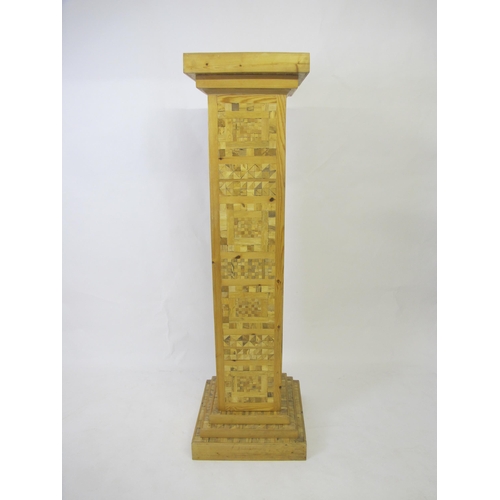 839 - A large pine pedestal sculpture