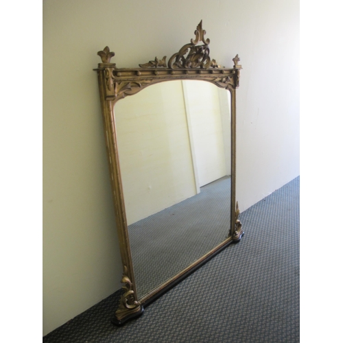 848 - A Victorian gilt overmantel mirror