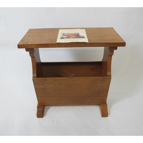 851 - A light oak magazine rack