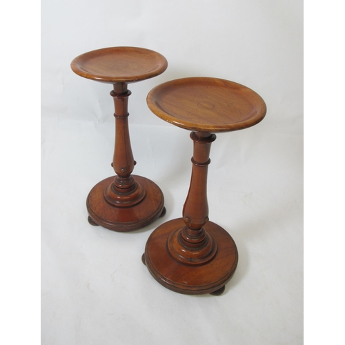 853 - A pair of Victorian mahogany church collection pedestals