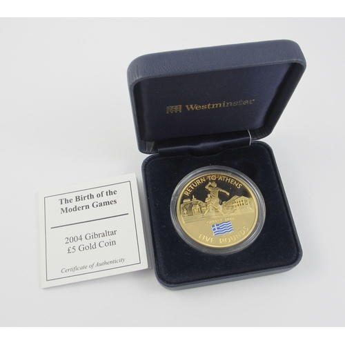 90 - A Gibraltar 2004 �5 gold coin