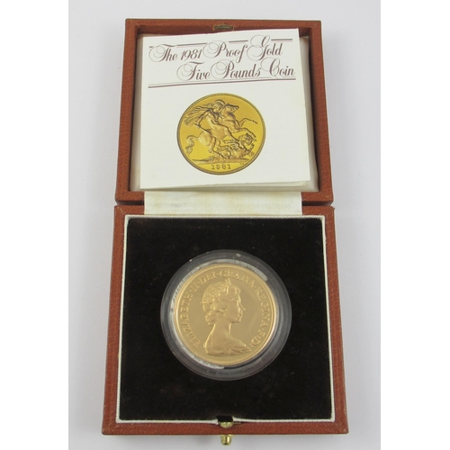 91 - A 1981 gold �5 coin