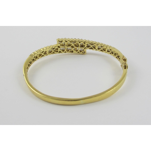 93 - A channel set diamond bangle