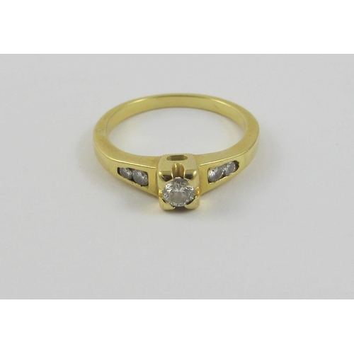 94 - 18ct gold and diamond ring.