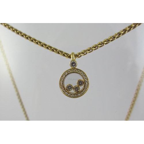 25 - Chopard ladies circular 'Happy Diamonds' pendant