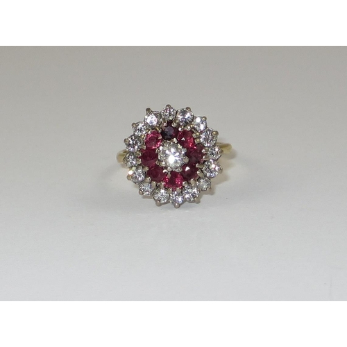 45 - A ruby and diamond ring