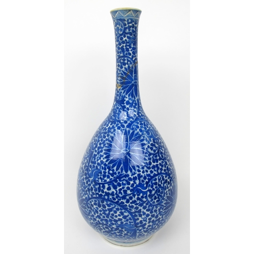 501 - A Chinese blue and white baluster shaped vase