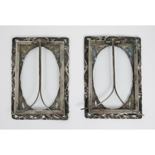 529 - A pair of Chinese silver photograph frames