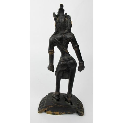 537 - An Indonesian bronze female figure