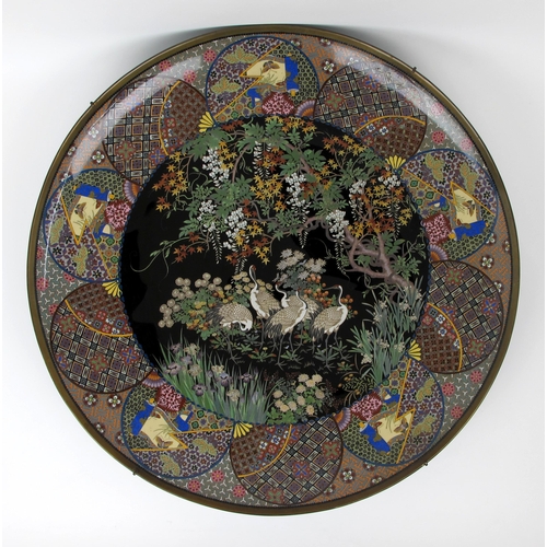 540 - A fine Japanese cloisonne dish