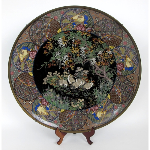 540 - A fine Japanese cloisonne dish