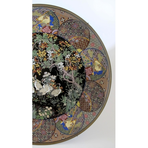 540 - A fine Japanese cloisonne dish