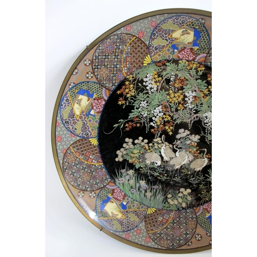 540 - A fine Japanese cloisonne dish