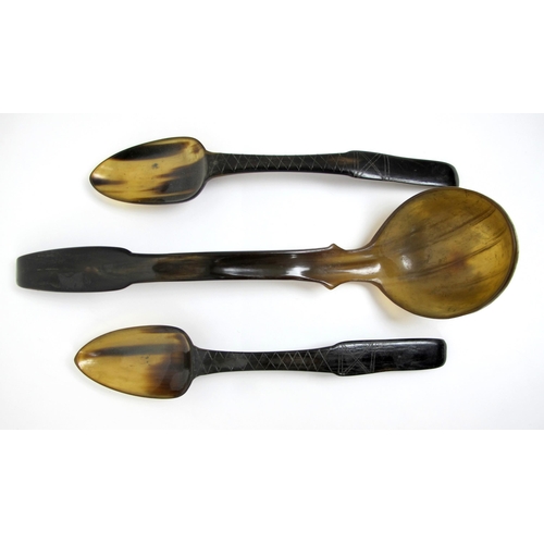 560 - Three North American Indian carved spoons