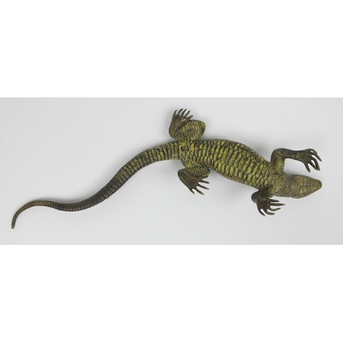 626 - A Franz Bergmann Austrian cold painted bronze lizard