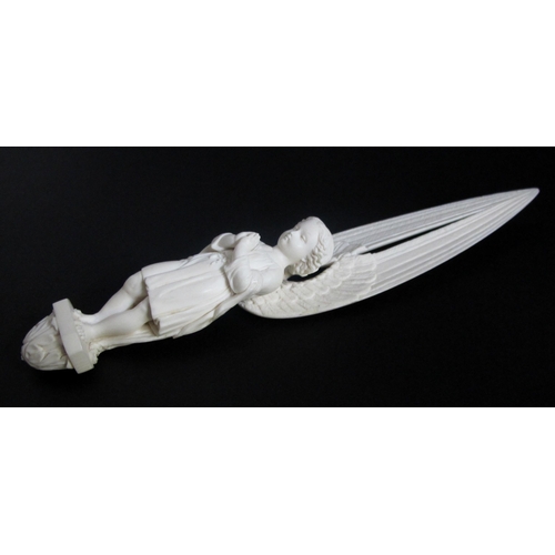 628 - A 19th Century carved ivory letter opener