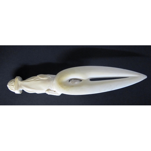 628 - A 19th Century carved ivory letter opener