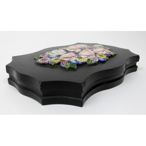 629 - A micro-mosaic floral design paperweight