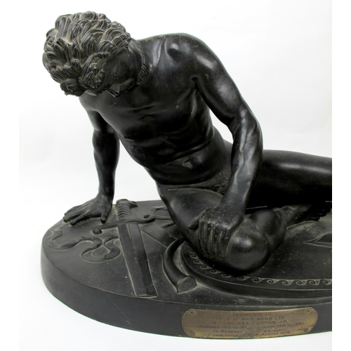 636 - A large bronze model of the Dying Galatian