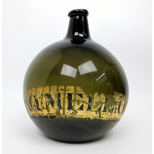 645 - An early 19th Century chemists green glass bottle