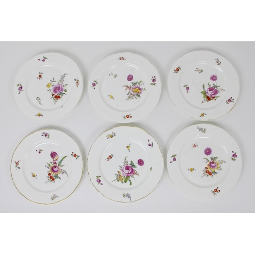 647 - Six Ludwigsburg dessert plates