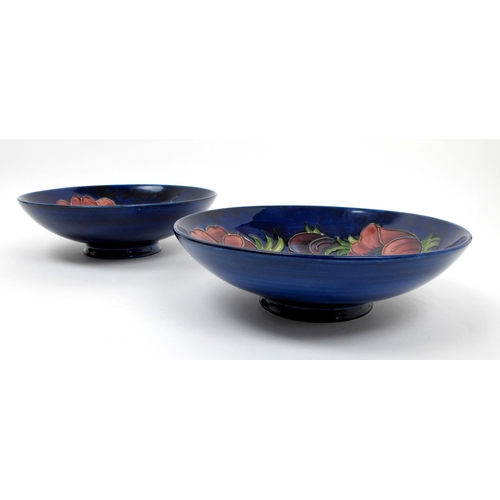 657 - A pair of Moorcroft pottery Anemone bowls