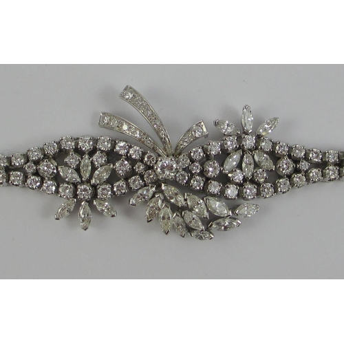 66 - Floral diamond bracelet