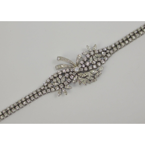 66 - Floral diamond bracelet