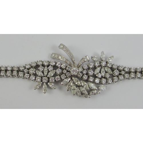 66 - Floral diamond bracelet