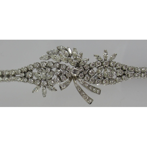 66 - Floral diamond bracelet