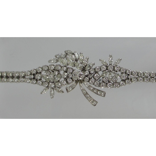 66 - Floral diamond bracelet