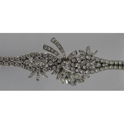 66 - Floral diamond bracelet