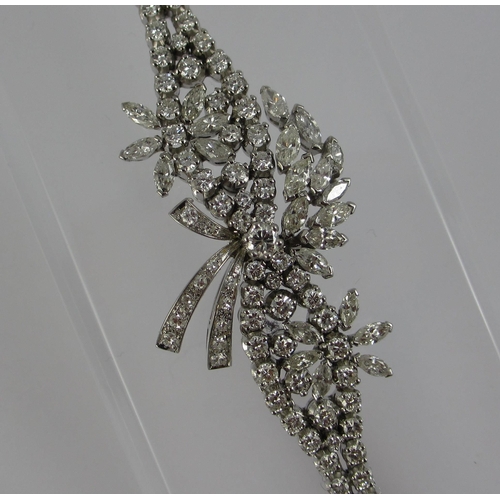 66 - Floral diamond bracelet