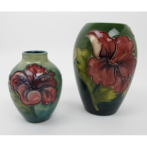 664 - A Moorcroft pottery Hibiscus vase