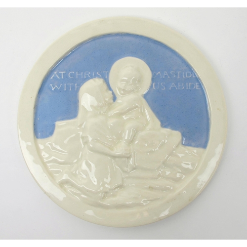 670 - Evelyn Beale  1870 - 1944  pottery moulded plaque