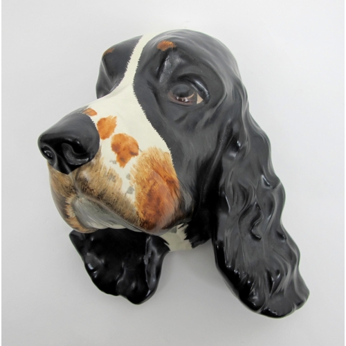 681 - Four Crown Devon pottery dog wall masks