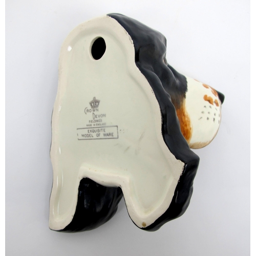 681 - Four Crown Devon pottery dog wall masks