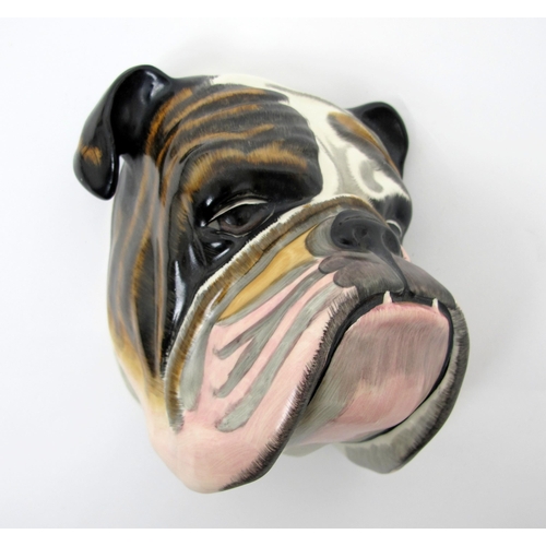 681 - Four Crown Devon pottery dog wall masks