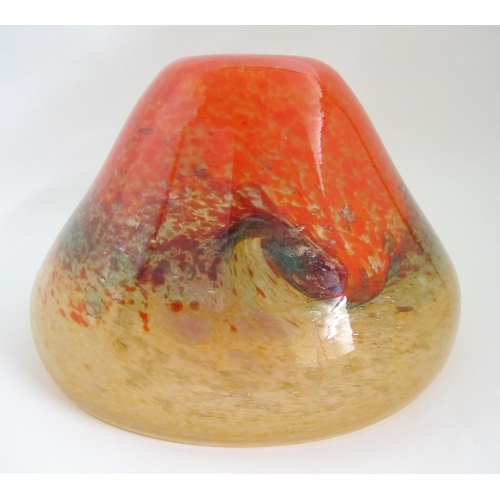 685 - A Monart glass mushroom shaped light shade