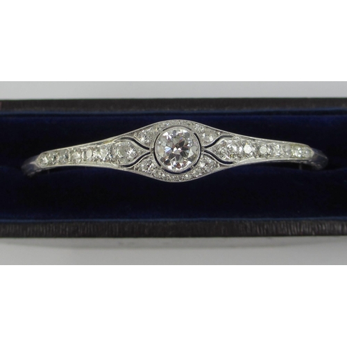 70 - A diamond Art Deco bangle