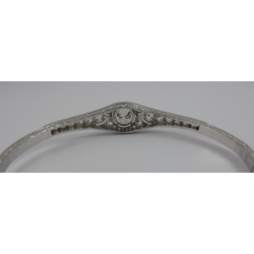 70 - A diamond Art Deco bangle