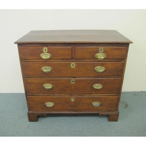 759 - A George III oak chest of drawers