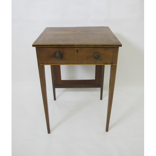 764 - A Regency mahogany boxwood inlaid writing table