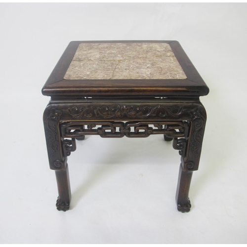 780 - *WITHDRAWN* A 19th Century Chinese rosewood marble topped occasional table